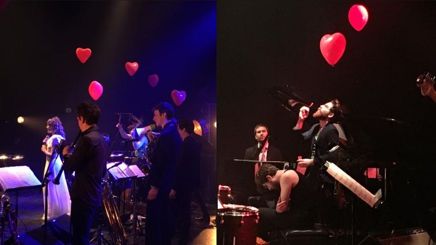 Le Grand Orchestre du Tricot sur la scène du théâtre municipal de Coutances dans le cadre de Jazz sous les Pommiers le 09 mai 2018