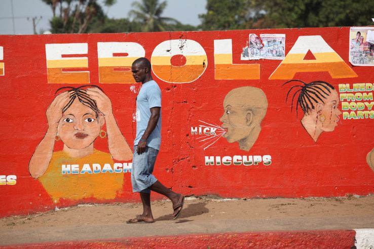 Une campagne lancée par l'OMS au Liberia pour prévenir l'épidémie d'Ebola, en mai 2017.
