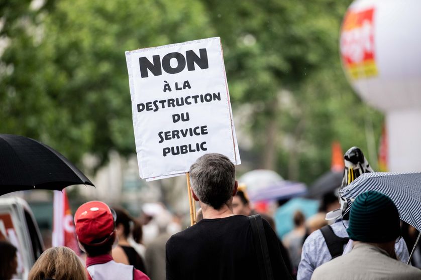 Paris, France le 22 mai 2018. Manifestation des fonctionnaires pour la défense du service public.