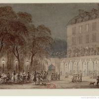 Boulevard du Temple. Le Café Turc. Dessin / Frederick Nash