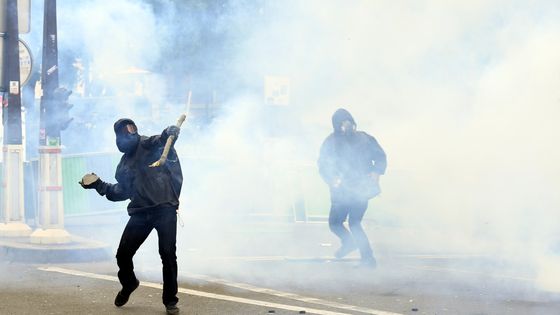Black blocs, lors de la manifestation du 1er mai 2018. ©AFP - ALAIN JOCARD