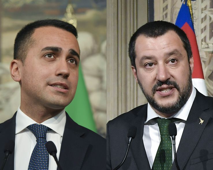 Luigi Di Maio (M5S, Movimento Cinque Stelle) & Matteo Salvini (la Legua)