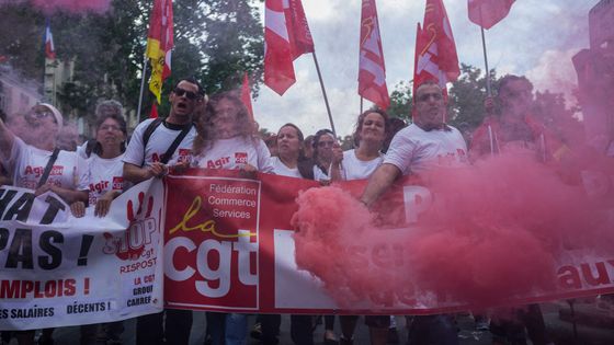 Samedi la CGT va défiler dans une manifestation politique ©AFP - Hans Lucas / Greg Looping