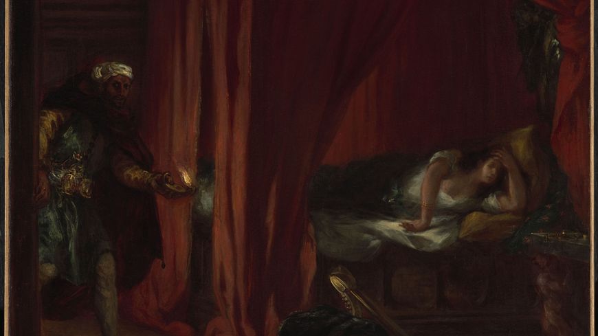 Eugène Delacroix, Othello et Desdémone. 1847-1849. Salon de 1849. Huile sur toile. 51 x 62 cm. Ottawa, National Gallery of Canada
