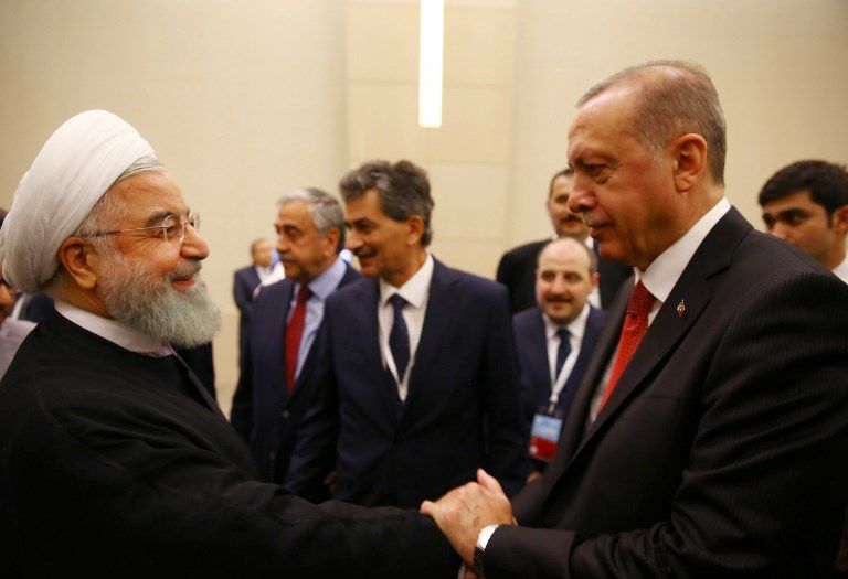 Hassan Rouhani et Tayyip Erdogan se sont rencontrés à Istanbul vendredi à l'occasion de la conférence de l'Organisation de Cooperation Islamique(OIC)