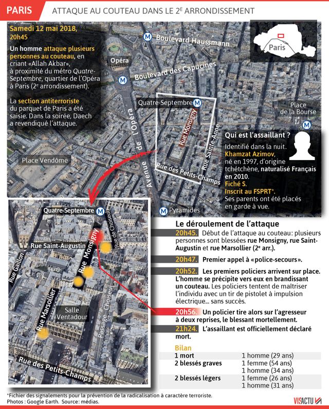 Paris : le déroulement de l'attaque dans le quartier de l'opéra