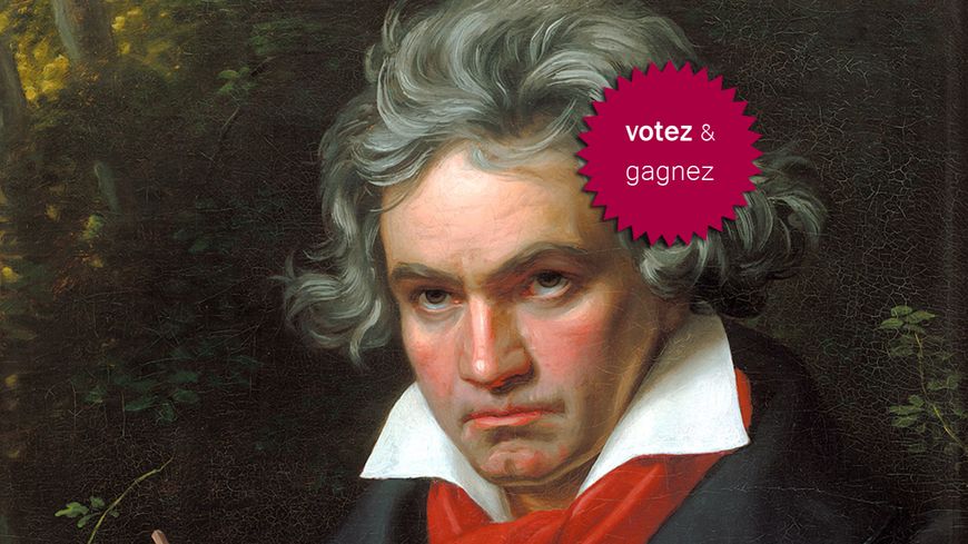 Ludwig van Beethoven, peintuire d'August Klober (détail)