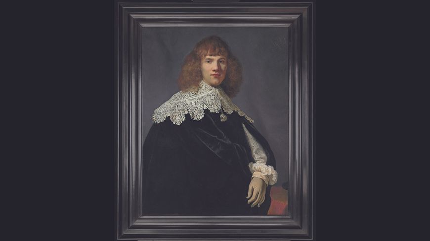 Le "Portrait d'un jeune homme" de Rembrandt, récemment authentifié par son propriétaire Jan Six, est exposé au musée de l'Hermitage Amsterdam.