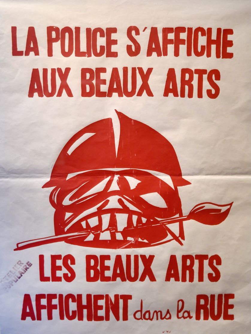 Une des nombreuses affiches faites par les étudiants des Beaux-Arts