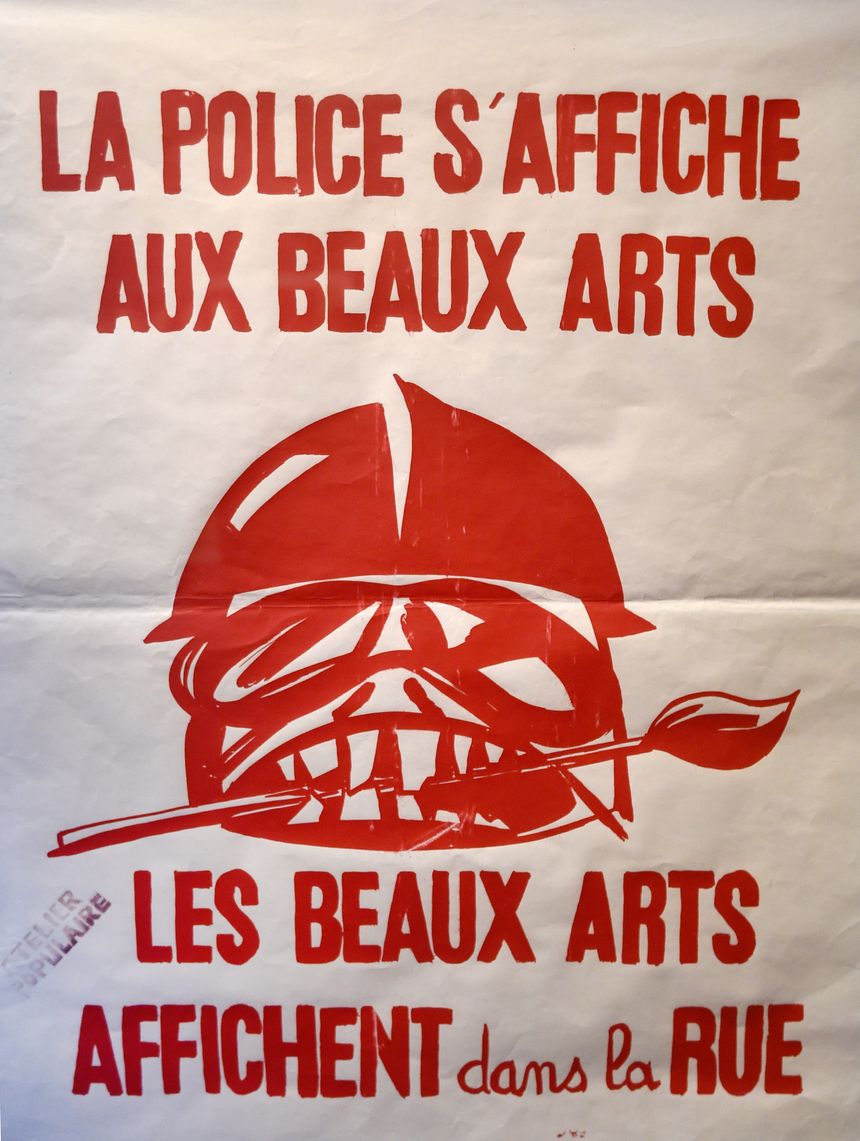 Une des nombreuses affiches faites par les étudiants des Beaux-Arts