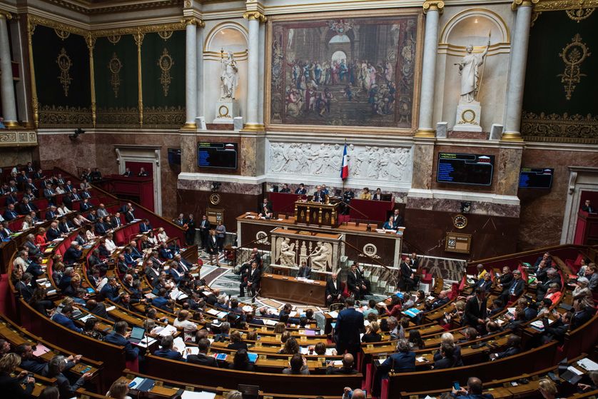 L'hémicycle de l'Assemblée Nationale le 23 mai 2018