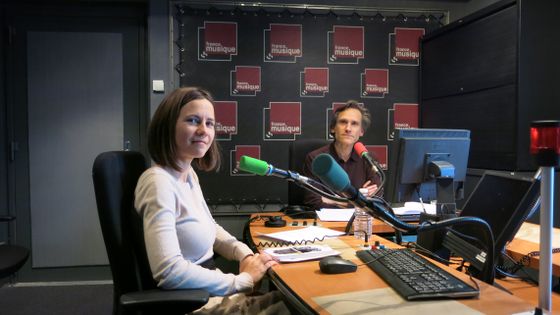 France Musique, studio 142... Elise Petit & Philippe Venturini ©Radio France - Annick Haumier