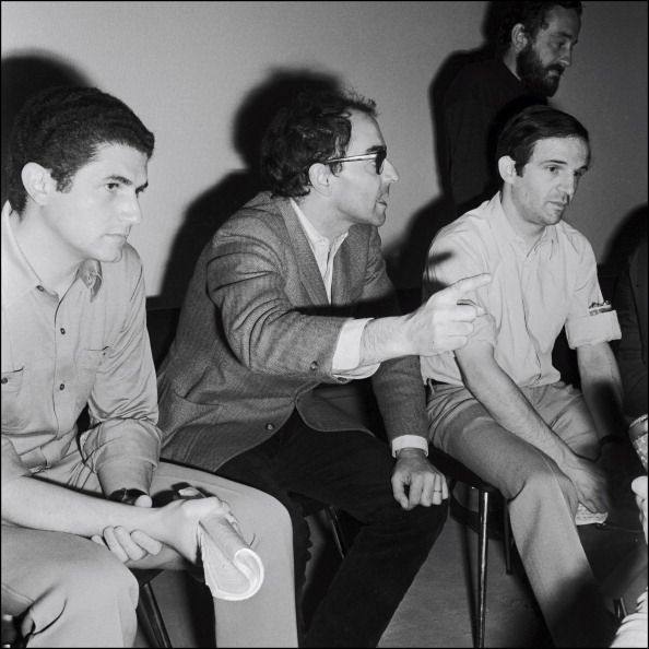 Claude Lelouch, Jean-Luc Godard, Francois Truffaut, Cannes, mai 1068