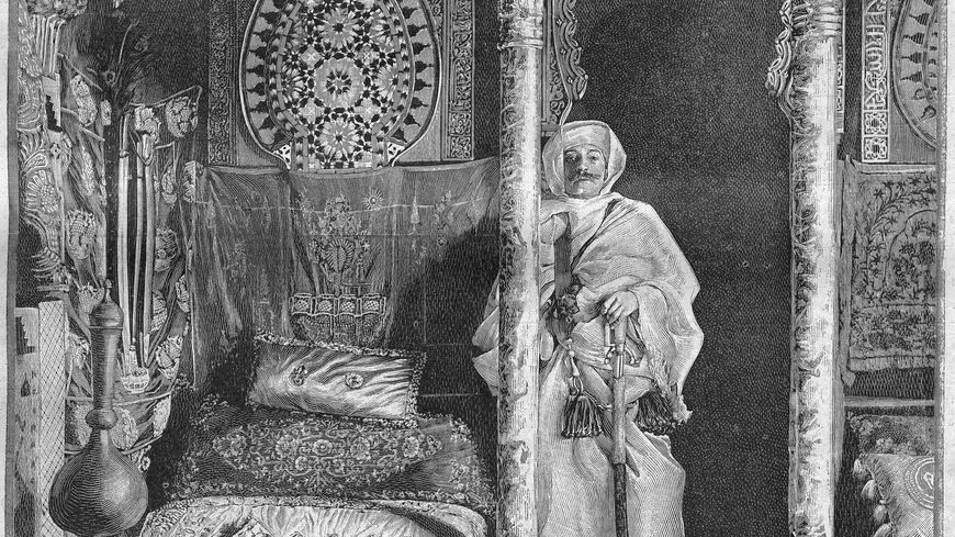 Pierre Loti chez lui en 1892. D'après la photographie de Dornac.