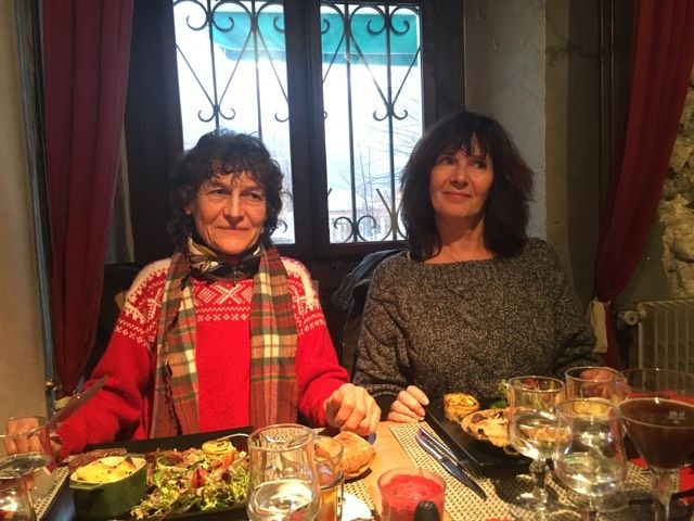Jeannie Longo et France Jolly pendant les reportages
