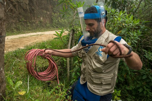 Ignacio Gonzalez, repsonsable du déminage dans le Cauca pour Handicap international