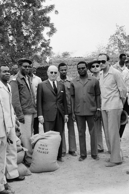 Jouany Ouedraogo, Jacques Foccart, Charles Bila Kabore, Paul Blanc, 3 mai 1974.
