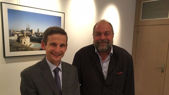 Eric Dupond Moretti avec le directeur de l'Ecole de la Magistrature Olivier Laurent ©Radio France - Jean-Philippe Deniau