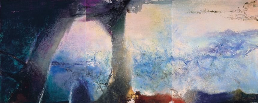 Zao Wou-Ki, Hommage à Claude Monet , février-juin 91 – Triptyque, 1991