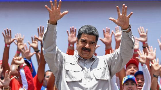 Nicolas Maduro en campagne pour sa réélection ©AFP - JUAN BARRETO