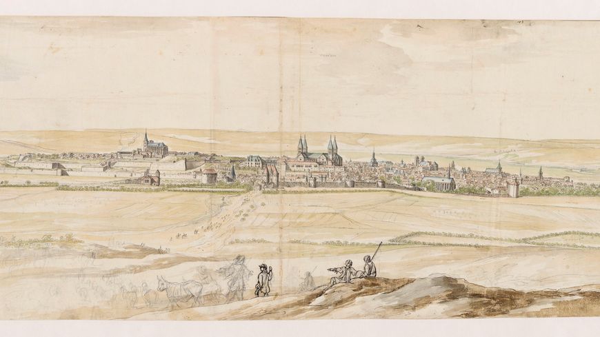 Israël Silvestre, Vue de Verdun, 1665, Paris, musée du Louvre, département des Arts graphiques, Inv 33053 © RMN-Grand Palais (musée du Louvre) / Michel Urtado