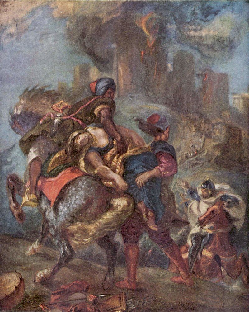 L'enlèvement de Rebecca (1858), tableau d'Eugène Delacroix (1798-1863)
