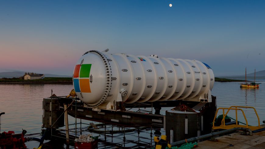 La cuve du datacenter Natick de Naval Group en partenariat avec Microsoft