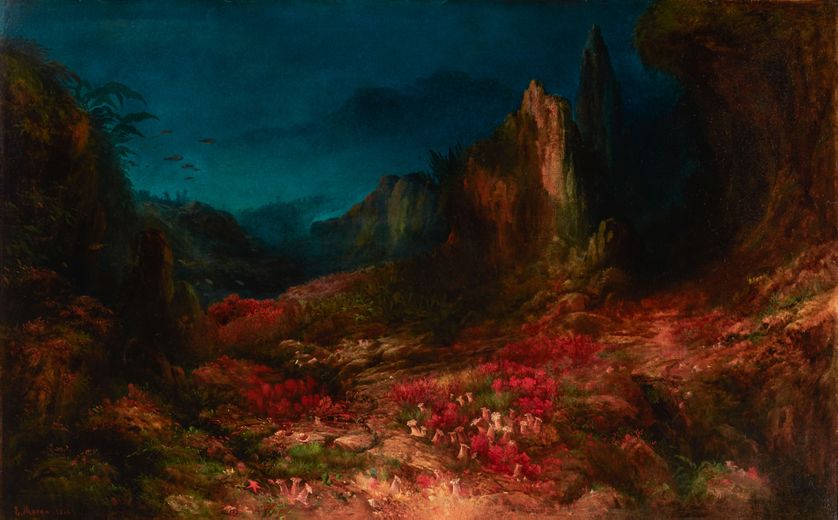 Edward MORAN, "The Valley in the Sea", 1862, Huile sur toile, 102,9 x 162,6 cm