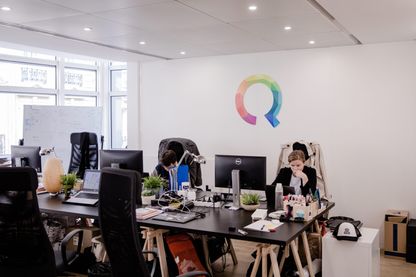 Dans les bureaux de Qwant à Paris Dans les bureaux de Qwant à Paris