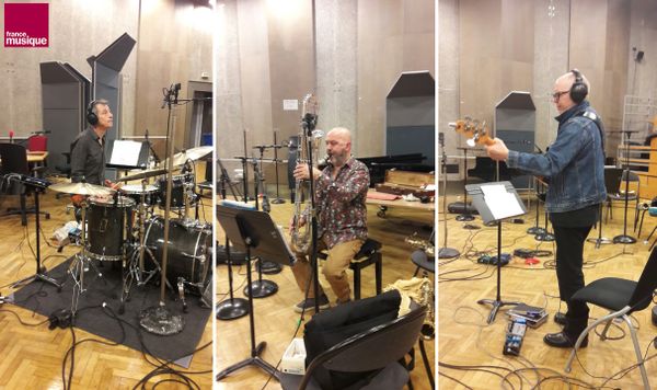 Frédéric Sicart, Pierre-Louis Garcia-Leccia et Dominique Grimaldi au studio 107