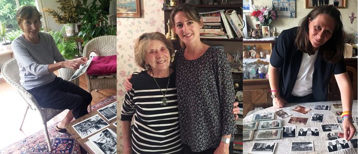 De gauche à droite : Lélia Allégret Rahmani, Muguette Schmuki et sa petite-fille Betty Martin et Anna Ljubic