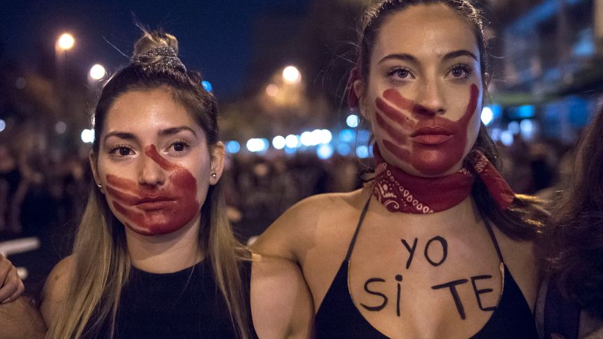 Manifestation du 11 mai 2018 à Santiago, la capitale du Chili.