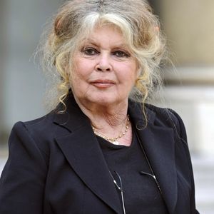 Brigitte Bardot au Palais de l'Elysée, le 27 septembre 2007 après un entretien avec le président de la République Nicolas Sarkozy.