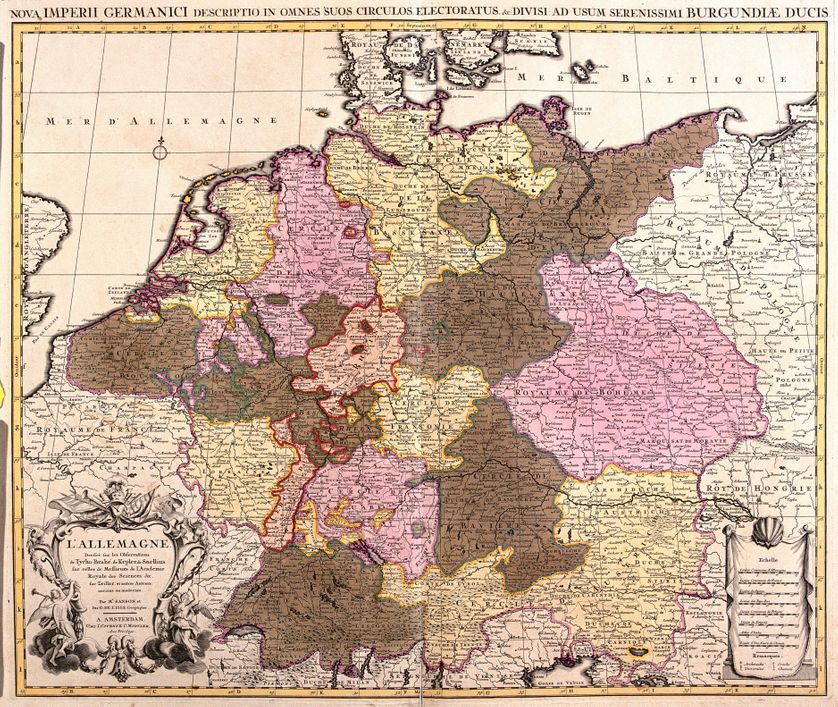 Eau forte extraite de l' "Atlas Nouveau contenant toutes les parties du monde" 1730 de Guillaume de L'Isle