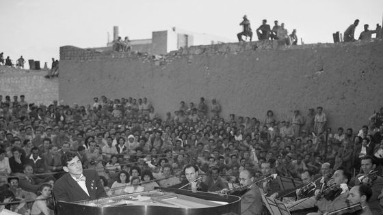 Leonard Bernstein en récital avec l’Orchestre philharmonique d’Israël ca 1948 / Collection Bettmann ©Getty