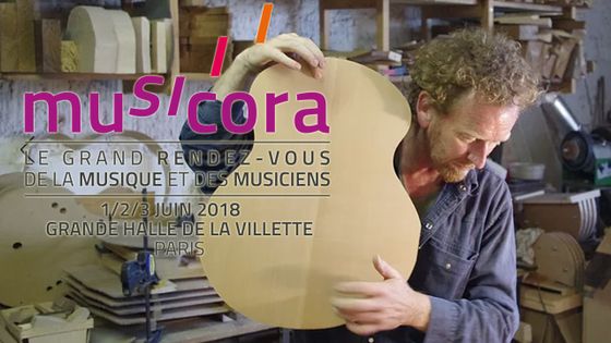 le luthier Fred Kopo + visuel salon Musicora - www.kopo.fr