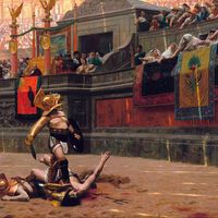 Le débat tourne-t-il au pugilat? Le Pollice Verso (littéralement pouce renversé) de Jean-Léon Gérôme (1872)
