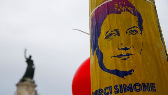 L’ancienne ministre de la Santé Simone Veil entrera au Panthéon le dimanche 1er juillet 2018 ©AFP - GEOFFROY VAN DER HASSELT