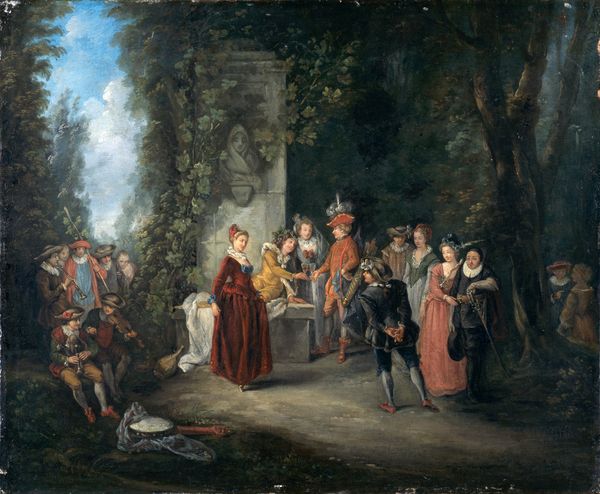 Jean-Antoine Watteau, l'Amour au Théâtre français, XVIIIe siècle, huile sur toile, 51,4 x 62,9 cm