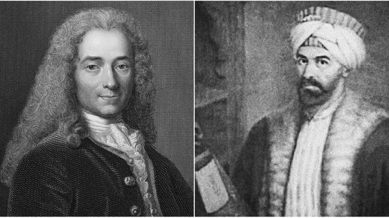 Portrait de Voltaire par Largilière, 1746 / Portrait imaginé de Şanizade Ataullah Efendi, début du XXè siècle