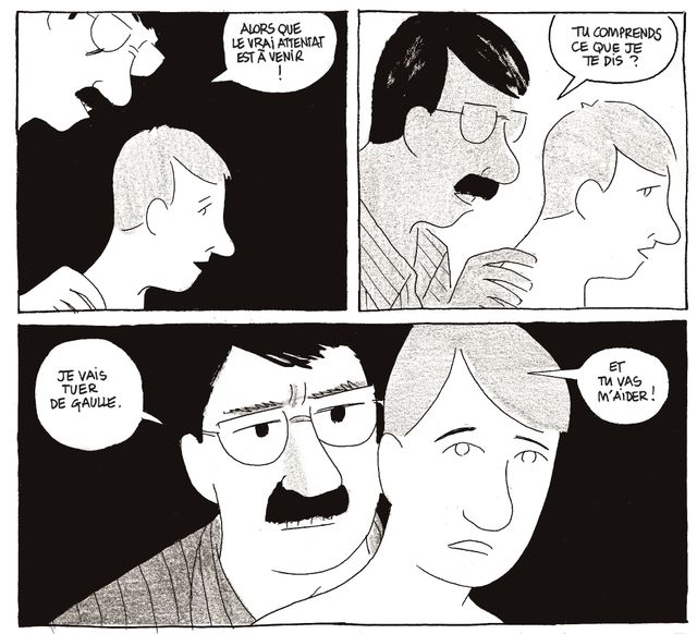 Détail d'une planche de "Profession du père" d'après Sorj Chalandon par Sébastien Gnaedig