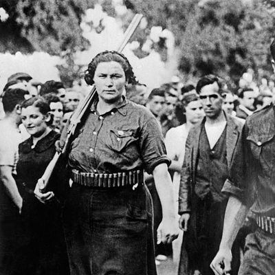 Combattante républicain pendant la guerre d'Espagne