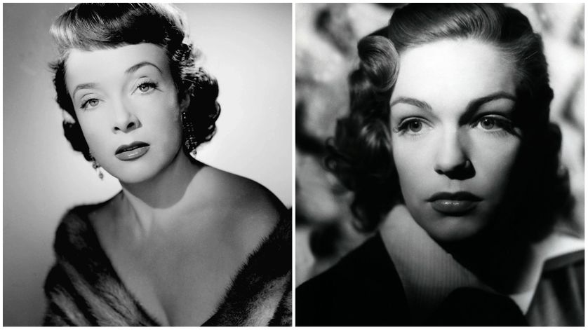 Micheline Presle, studio Harcourt 1950 et Simone Signoret en 1946 lors du film Macadam