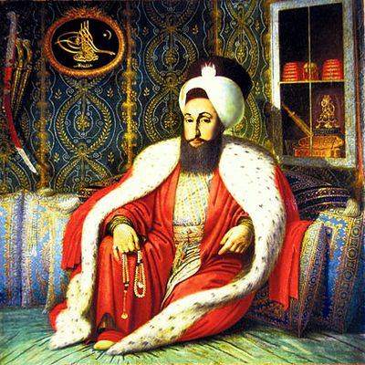 Portrait du Sultan Selim III par Konstantin Kapidagli (palais de Topkapi)
