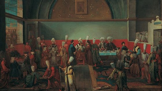 Ambassadeurs au Palais de Topkapı, Jean Baptiste Vanmour, XVIIIème - Wiki commons