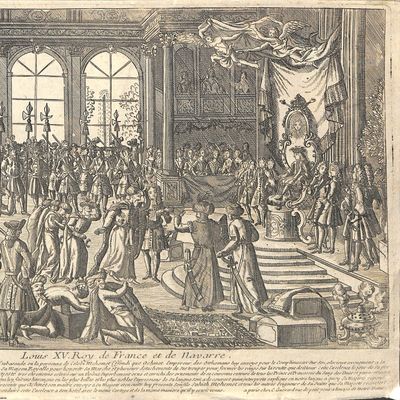 Louis XV reçoit l'ambassadeur ottoman Mehemet Effendi le 21 mars 1721 aux Tuileries, Collection MAS Estampes Anciennes