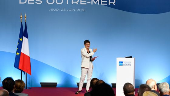 Annick Girardin, ministre des Outre-mer, aux assises des outre-mer ©AFP - BERTRAND GUAY / POOL / AFP