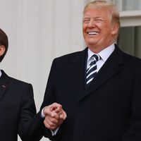 Les présidents Emmanuel Macron et Donald Trump à Washington, le 24 avril 2018