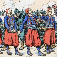 Gravure illustrant l'épisode raconté dans "Hardi les gars"
