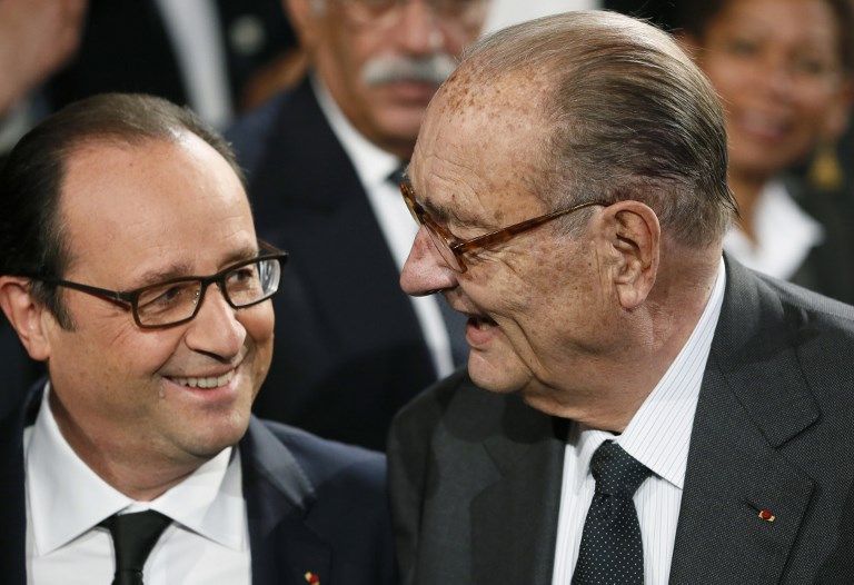 François Hollande et Jacques Chirac, le 21 novembre 2014.